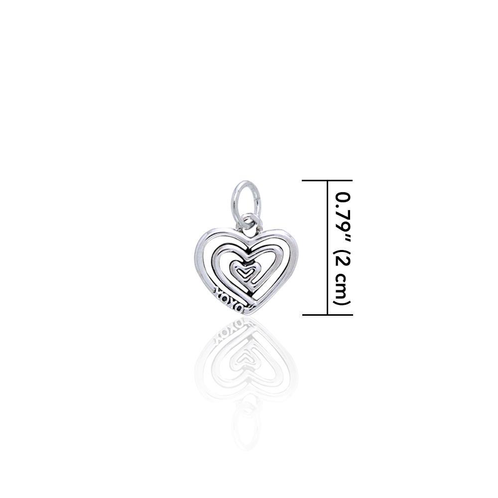 Spiral Heart ~ Sterling Silver Jewelry Pendant TCM269 - Jewelry
