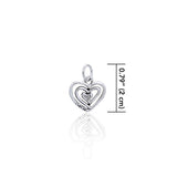 Spiral Heart ~ Sterling Silver Jewelry Pendant TCM269 - Jewelry