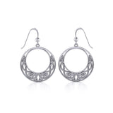 Celtic Moon Sterling Silver Earrings TE101