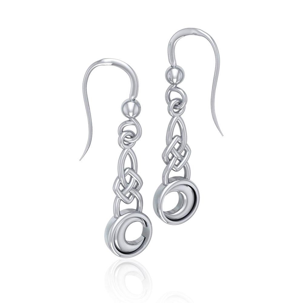 Celtic Knot Crescent Moon Earrings TE1125 - Jewelry