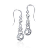 Celtic Knot Crescent Moon Earrings TE1125 - Jewelry