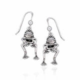 Moveable Frog Silver Silver Earrings TE2100 - Jewelry