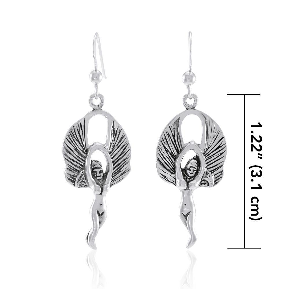 Flying Angel Sterling Silver Earrings TE280 - Jewelry