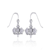 Scottish Thistle Silver Earrings TE2872 - Jewelry