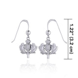 Scottish Thistle Silver Earrings TE2872 - Jewelry