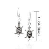 Spiral Turtle Sterling Silver Earrings TE674 - Jewelry