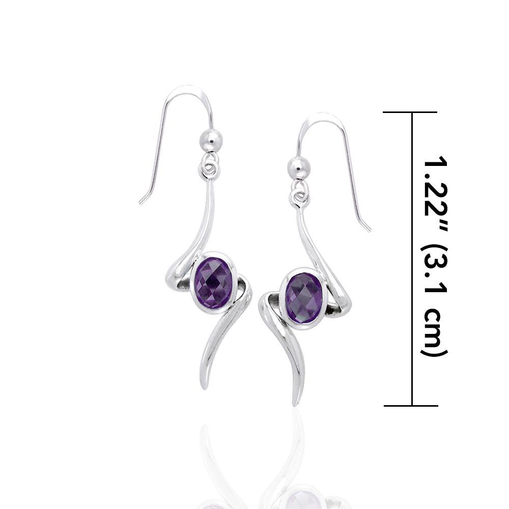 A gem of hope and magic ~ Sterling Silver Jewelry Earrings with Gemstone TER1139 - Jewelry
