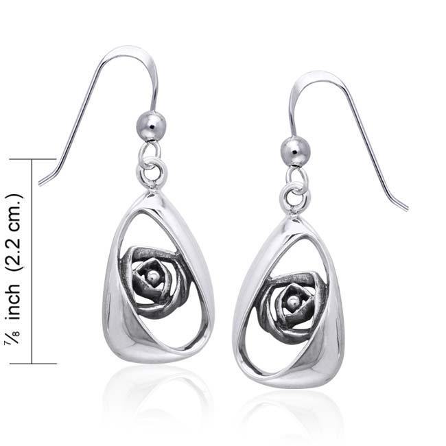 Artistry Rose Silver Earrings TER1144 - Jewelry