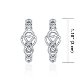 Celtic Knot Silver Hoop Post Earrings TER1680 - Jewelry