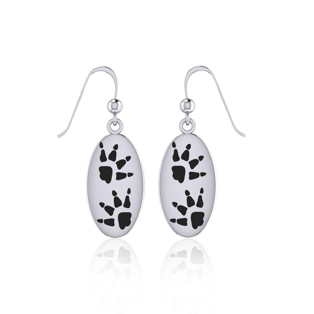 Wolf Tracks Sterling Silver Earrings TER1696 - Jewelry