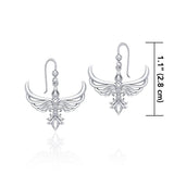 Phoenix with Fleur De Lis Sterling Silver Earrings TER1703 - Jewelry