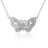 A life-changing symbolism ~ Celtic Knotwork Butterfly Sterling Silver Necklace TN047