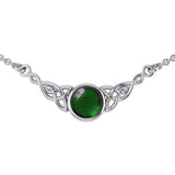 Wear the gift of interconnectedness ~ Sterling Silver Celtic Knotwork Necklace with a Gemstone centerpiece TN224 - Jewelry
