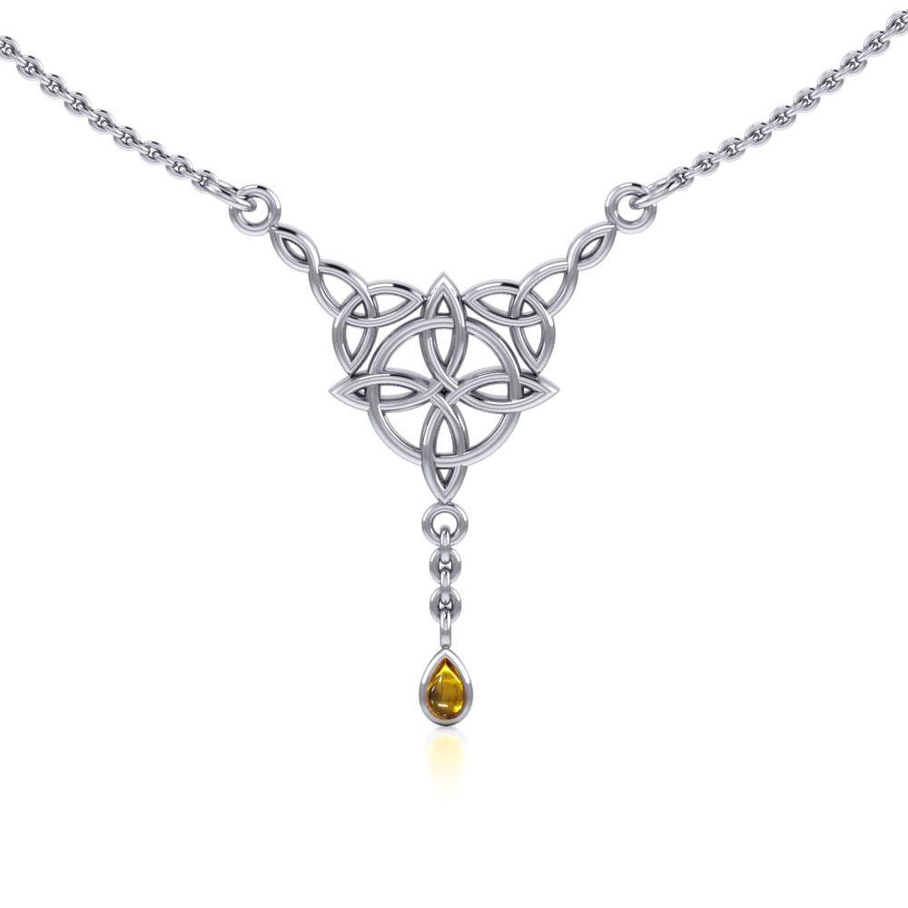 Celtic Quaternary Knot Silver Necklace TN273 - Jewelry