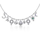 Alchemy of the Planet Silver Necklace with Gemstone TNC457
