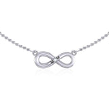 Infinity Love For Mom Silver Necklace with Single Gem TNC459 - Jewelry