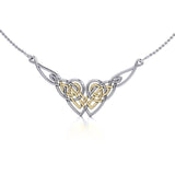 Celtic Knot Gold Accent Silver Necklace TNV001 - Jewelry