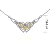 Celtic Knot Gold Accent Silver Necklace TNV001 - Jewelry