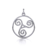 Triskelion Sterling Silver Pendant TP038