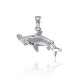 Take your energy to the wonderful sea ~ Sterling Silver Jewelry Hammerhead Shark Pendant TP1058 - Jewelry