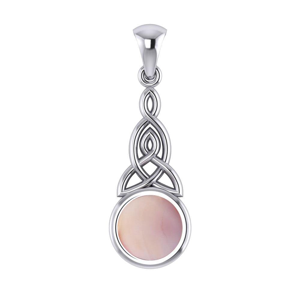 Triquetra Silver Pendant with Gem TP2937 - Jewelry