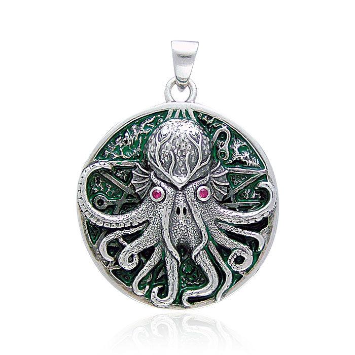 Great Cthulhu Silver Pendant by Oberon Zell TP3285 - Jewelry
