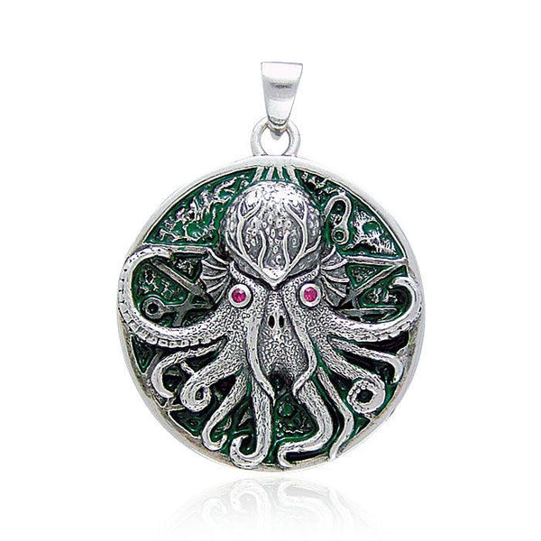 Great Cthulhu Silver Pendant by Oberon Zell TP3285 
