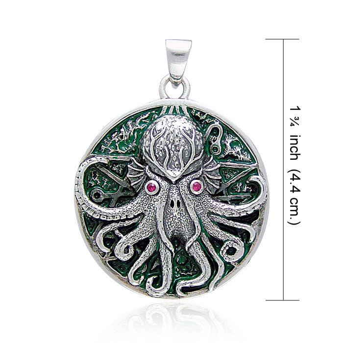 Great Cthulhu Silver Pendant by Oberon Zell TP3285 - Jewelry