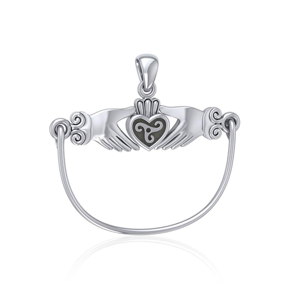 Celtic Triskele Claddagh Charm Holder Pendant TP942 - Jewelry