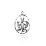 Cernunnos, the Horned God ~ Sterling Silver Pendant by Oberon Zell TPD1018