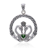 Celtic Swan Claddagh Pendant TPD3608 - Jewelry