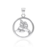 Double Whale Tails ~ Sterling Silver Jewelry Pendant TPD4421 - Jewelry