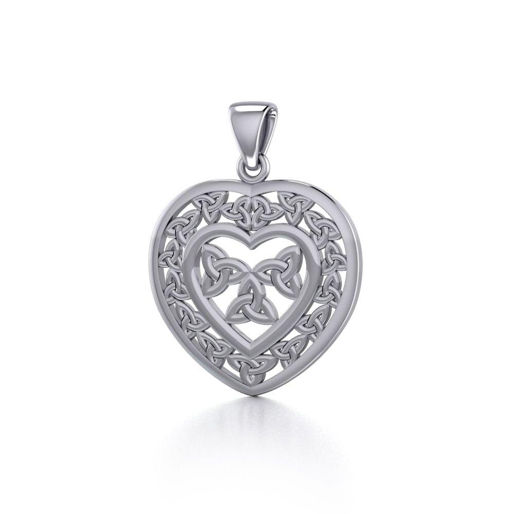 Celtic Heart Trinity Knot Pendant TPD4693 - Jewelry