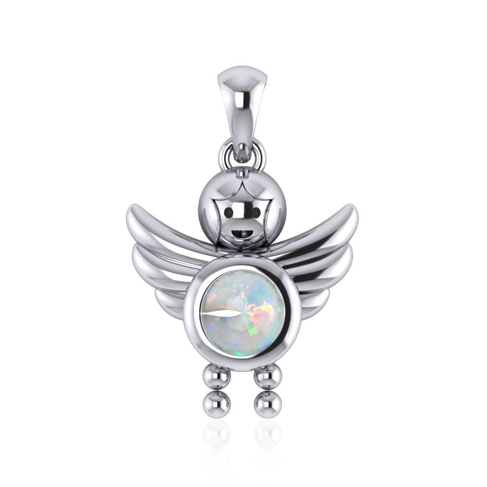 A Heavenly Gift from the Little Angel Boy Pendant with Birthstone TPD5031 - Jewelry