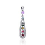 Modern Geometric Art Chakra Silver Pendant TPD5068 - Jewelry