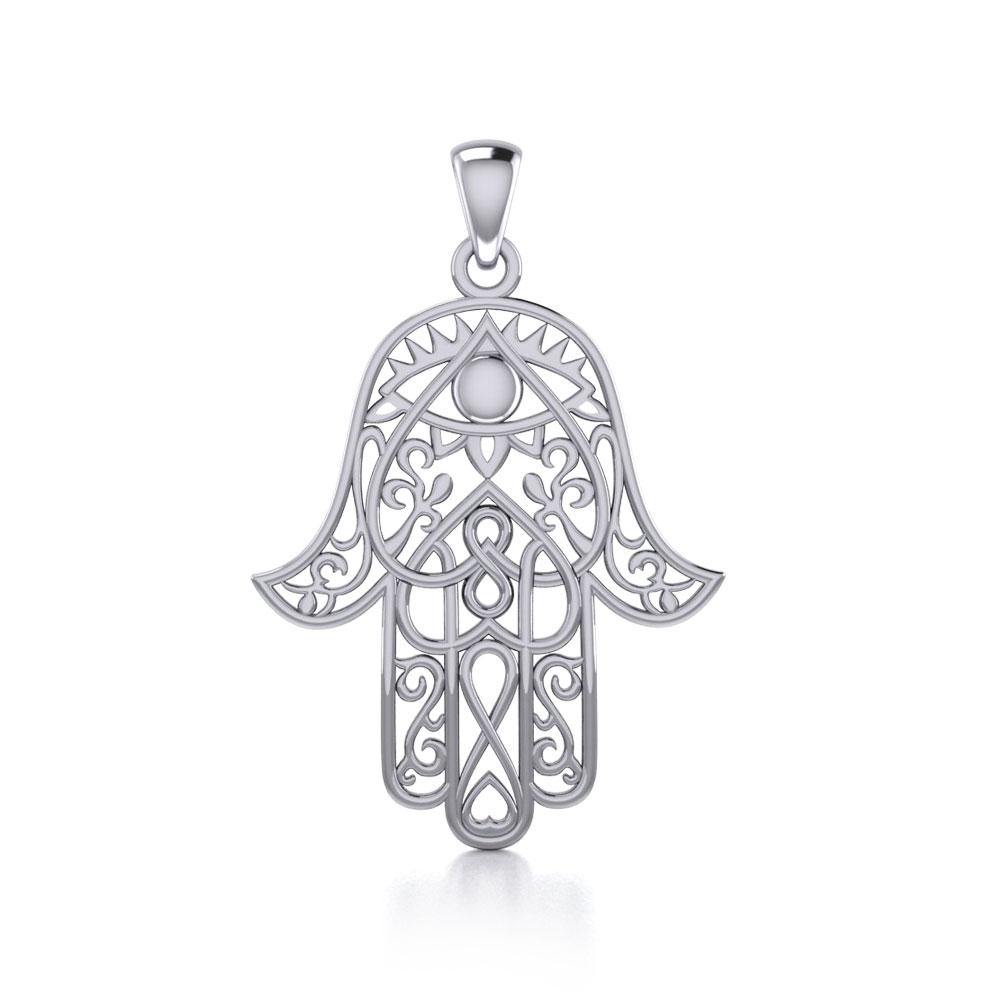 Hamsa Sterling Silver Pendant TPD5078 - Jewelry