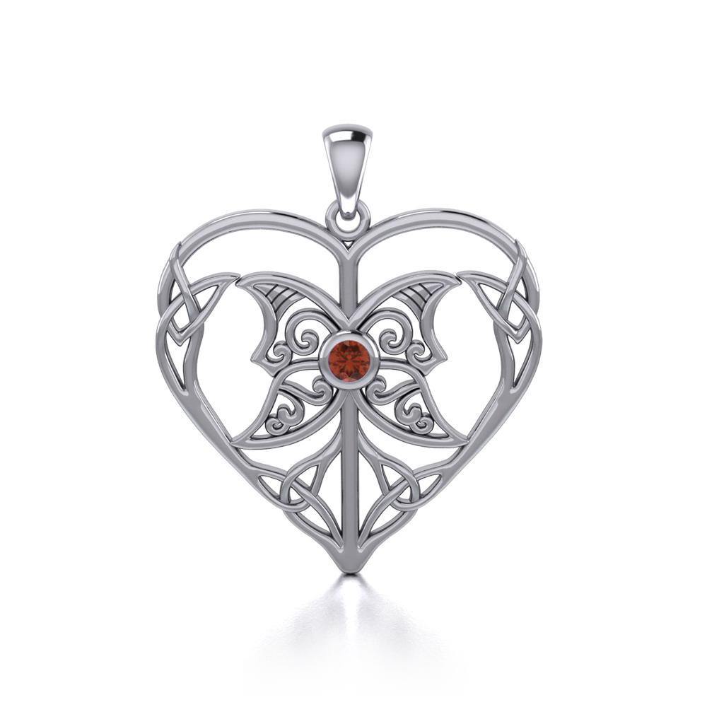 Celtic Triple Goddess Love Peace Sterling Silver Pendant with Gemstone TPD5105 - Jewelry