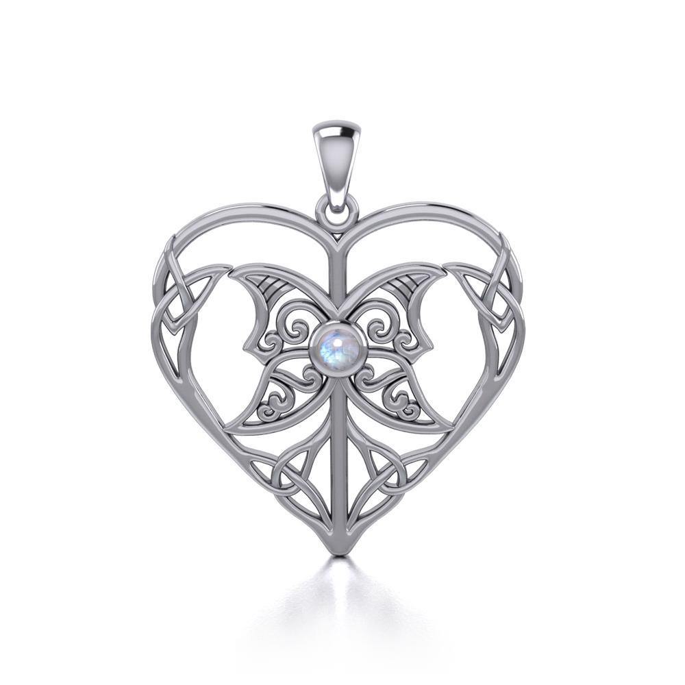 Celtic Triple Goddess Love Peace Sterling Silver Pendant with Gemstone TPD5105 - Jewelry