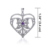 Celtic Triple Goddess Love Peace Sterling Silver Pendant with Gemstone TPD5105 - Jewelry