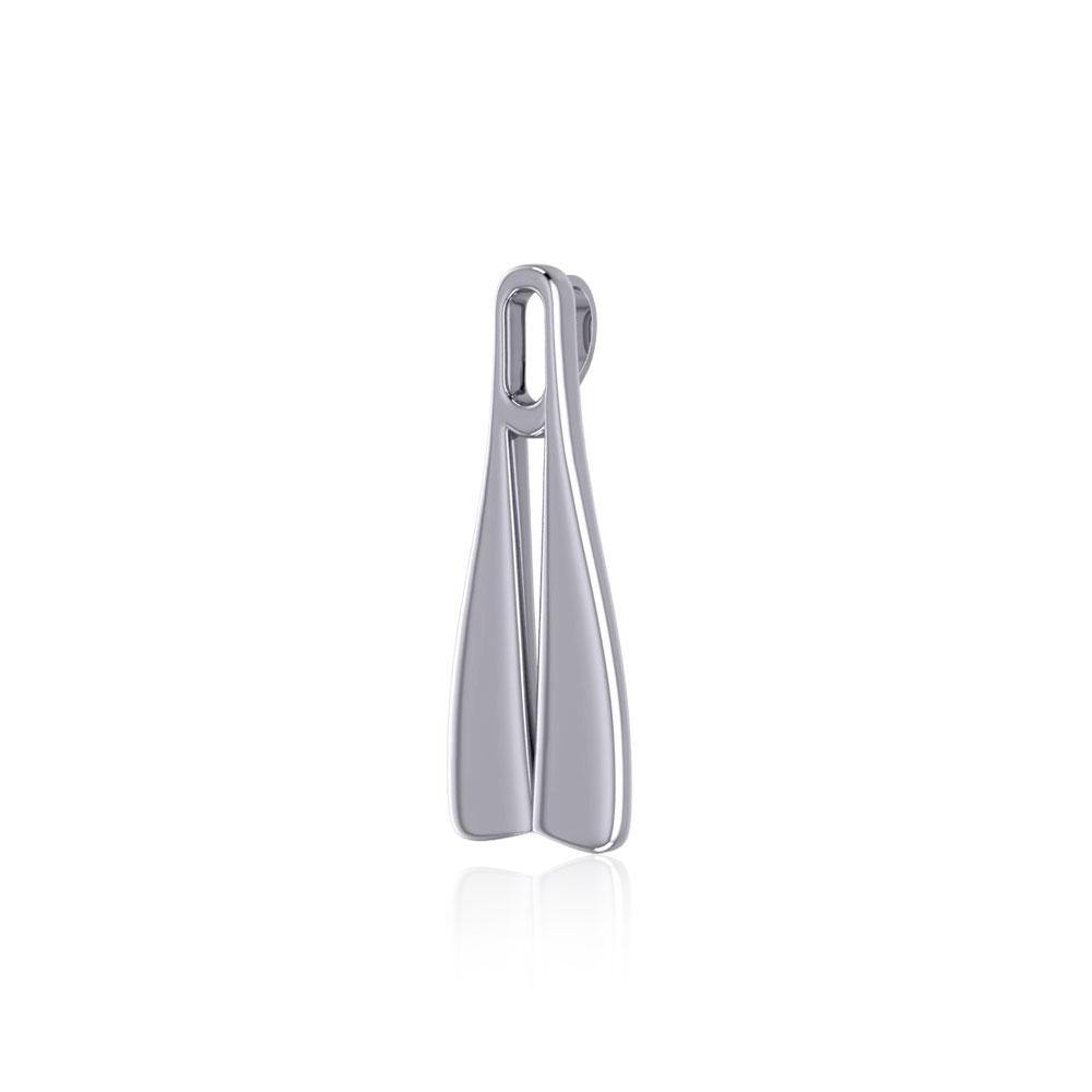 Double Diving Fin Silver Pendant TPD5152 - Jewelry