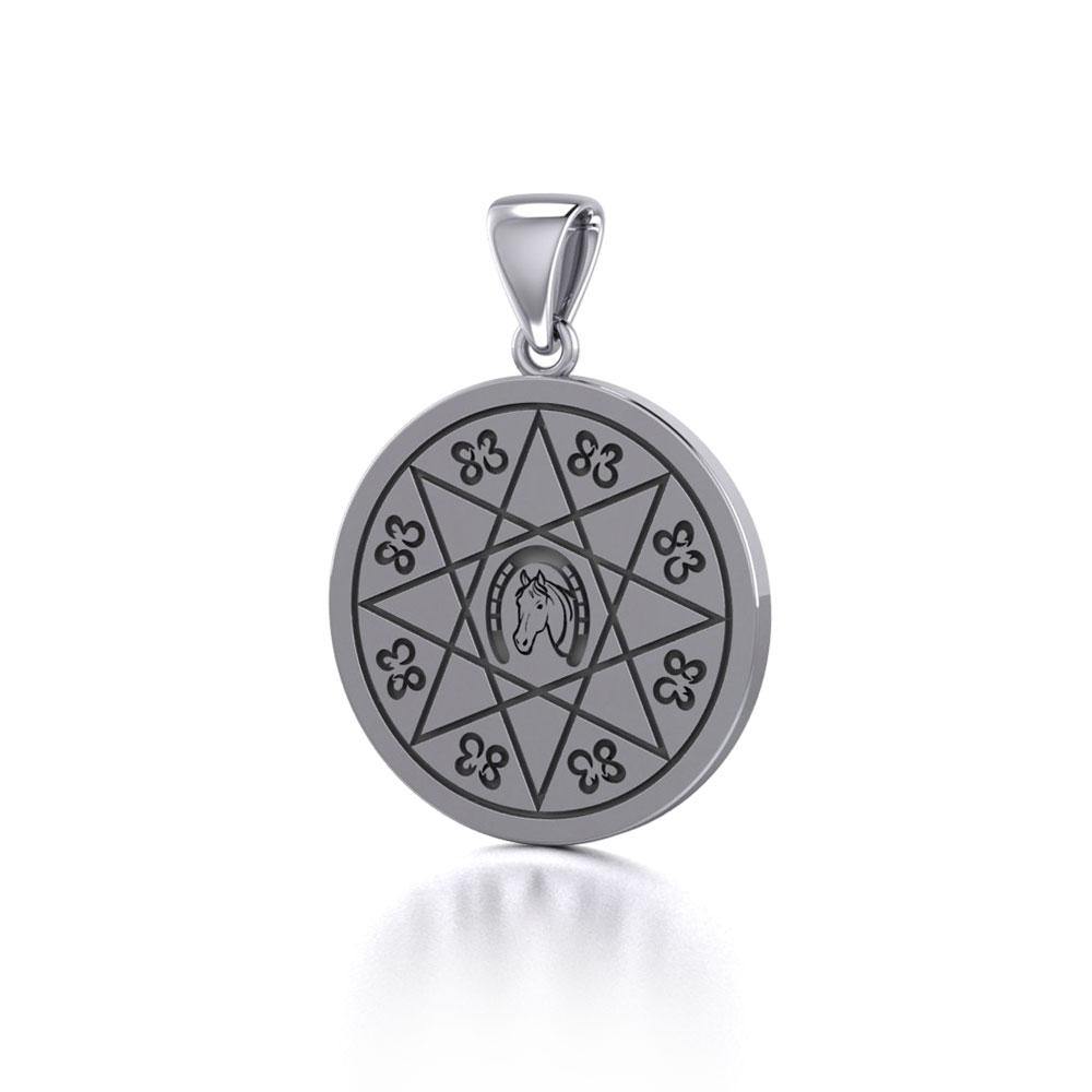 Horseshoe with Lucky Number Snake Pendant TPD5170 - Jewelry