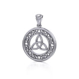 Celtic Knotwork Trinity Sterling Silver Pendant TPD711