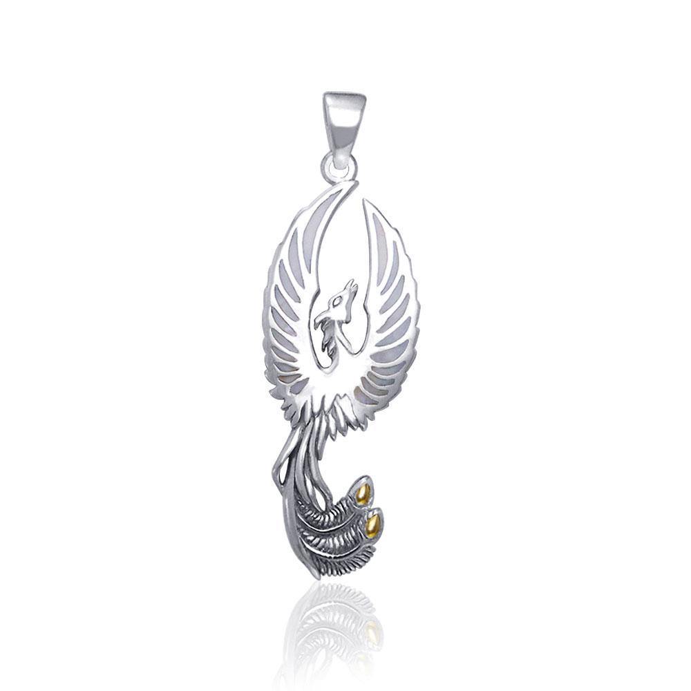 From the ashes rises the rebirth of the phoenix A fine sterling silver Pendant TPV2838 - Jewelry