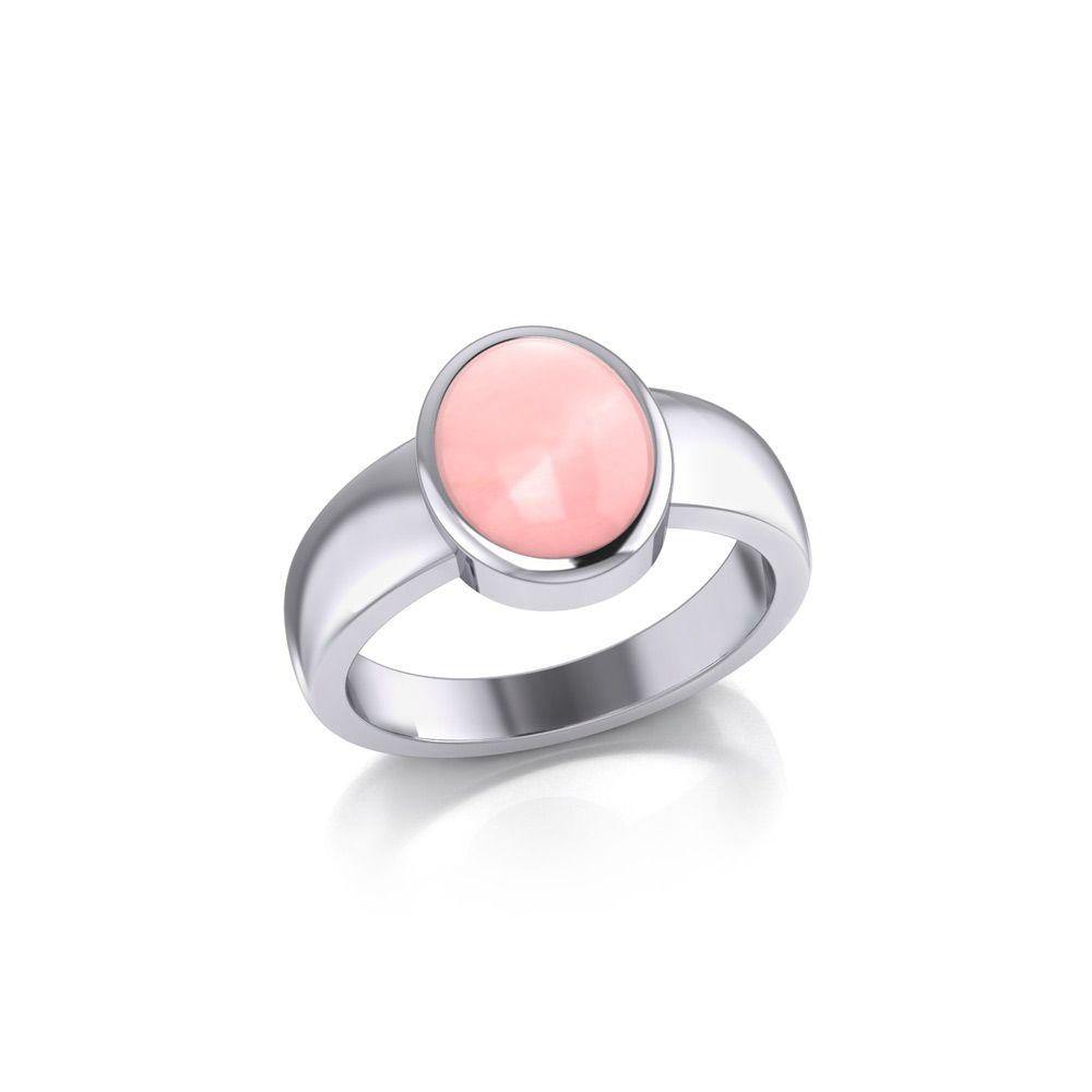 Modern Round Shape Inlaid Silver Ring TR3832 - Jewelry