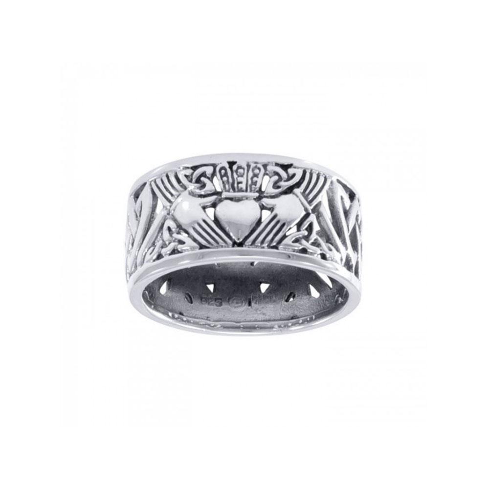 Celtic Claddagh Triquetra Silver Ring TRI002 - Jewelry