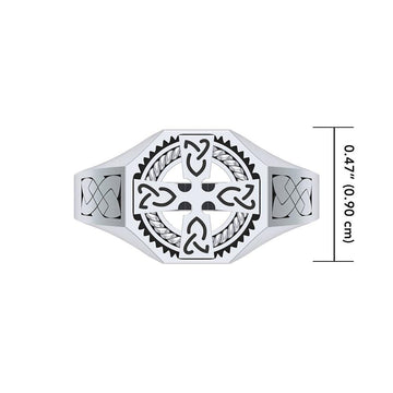 A traditional symbol of faith and spirituality ~ Sterling Silver Jewelry Celtic Cross Ring TRI1316 - Jewelry