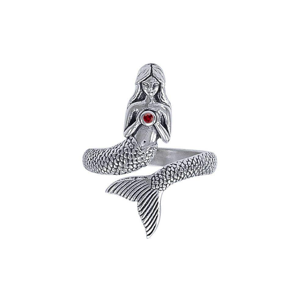 Seek your imagination with the Sea Mermaid ~ Sterling Silver Wrap Ring TRI1328 - Jewelry