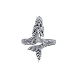 Seek your imagination with the Sea Mermaid ~ Sterling Silver Wrap Ring TRI1328 - Jewelry