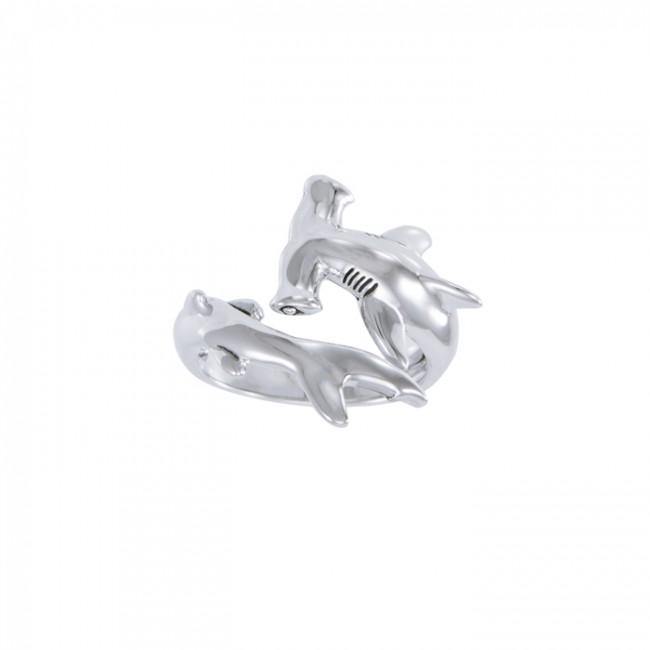 Independently strong hammerhead shark ~ Sterling Silver Jewelry Ring TRI1614 - Jewelry