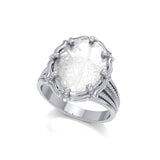 Tree of Life Sterling Silver Ring with Natural Clear Quartz TRI1715 - Jewelry